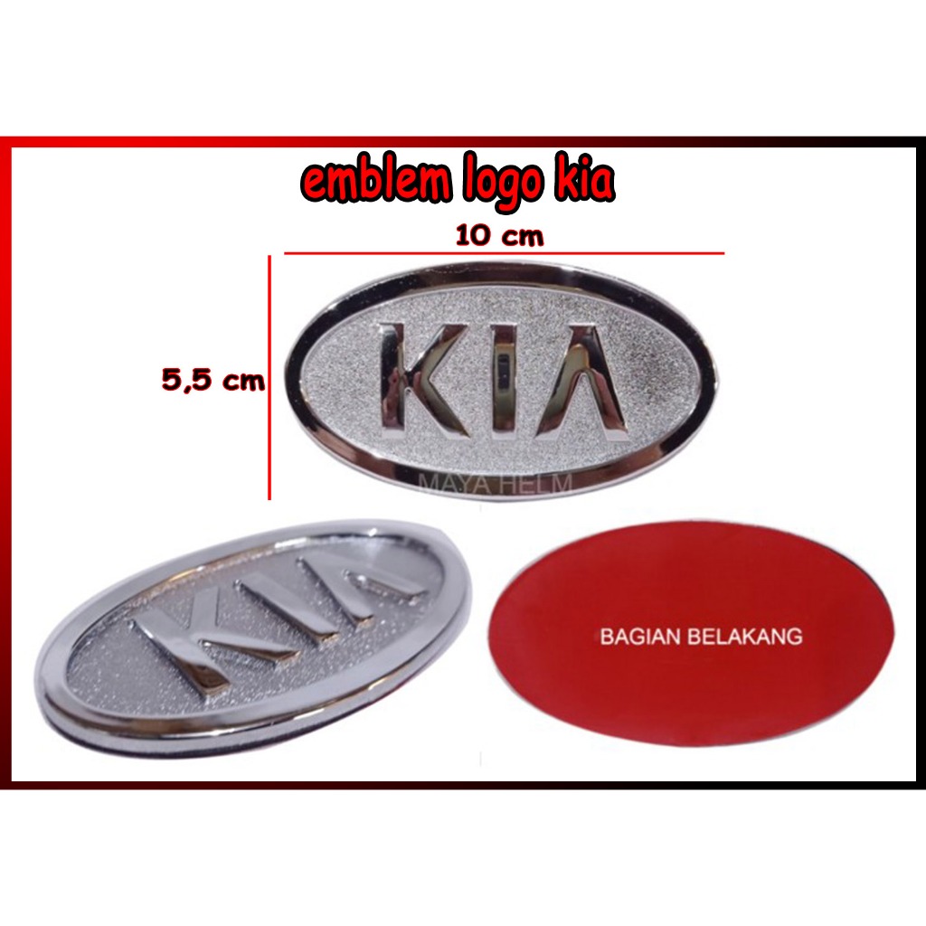 Emblem Logo Mobil KIA Chrome