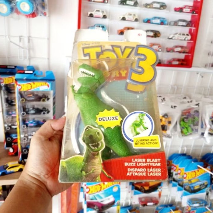 MAINAN ANAK ACTION FIGURE TOY STORY 3 DELUXE EDITION REX JUMPING AND BITING ACTION ORIGINAL DISNEY P