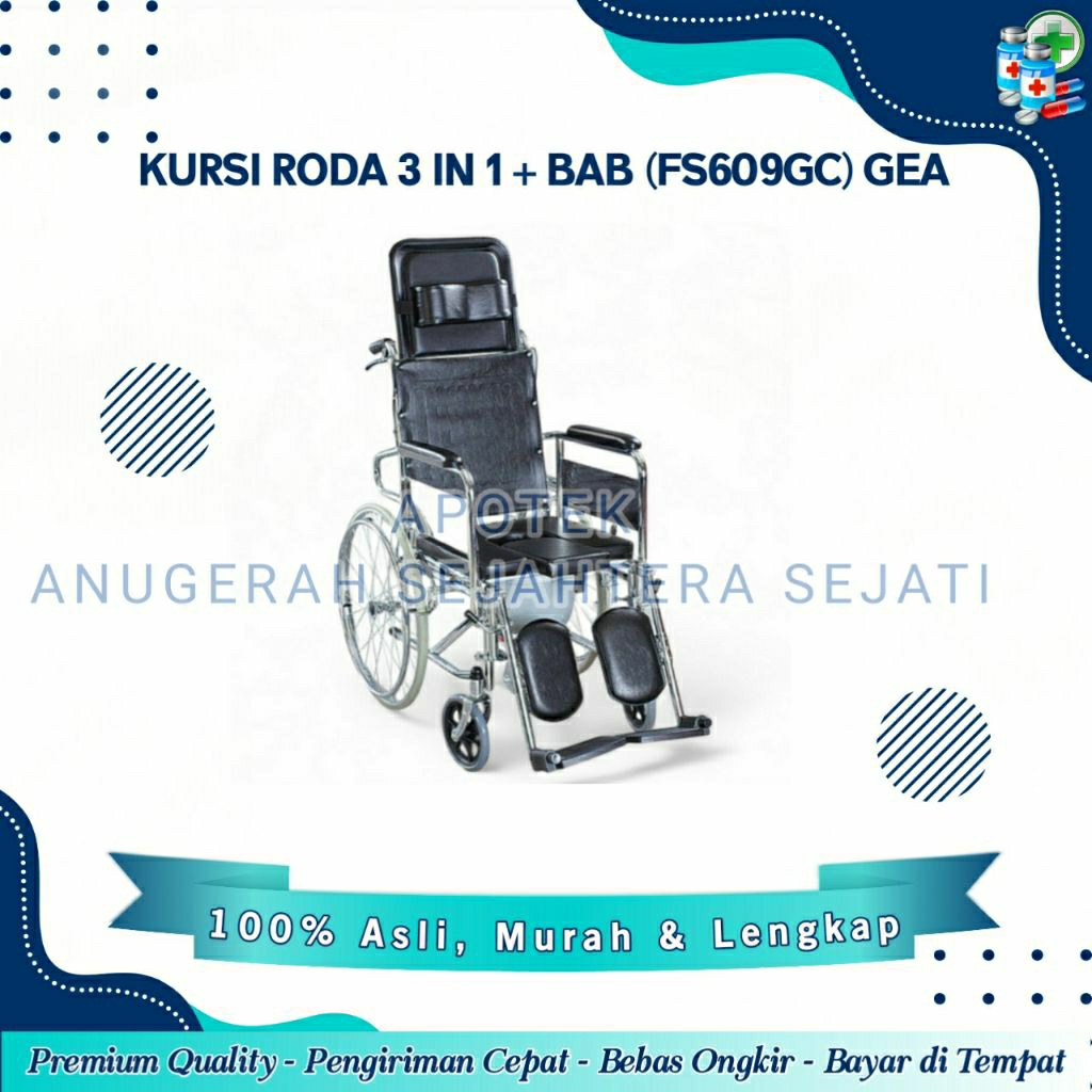 KURSI RODA 3 IN 1 + BAB(FS609GC) GEA