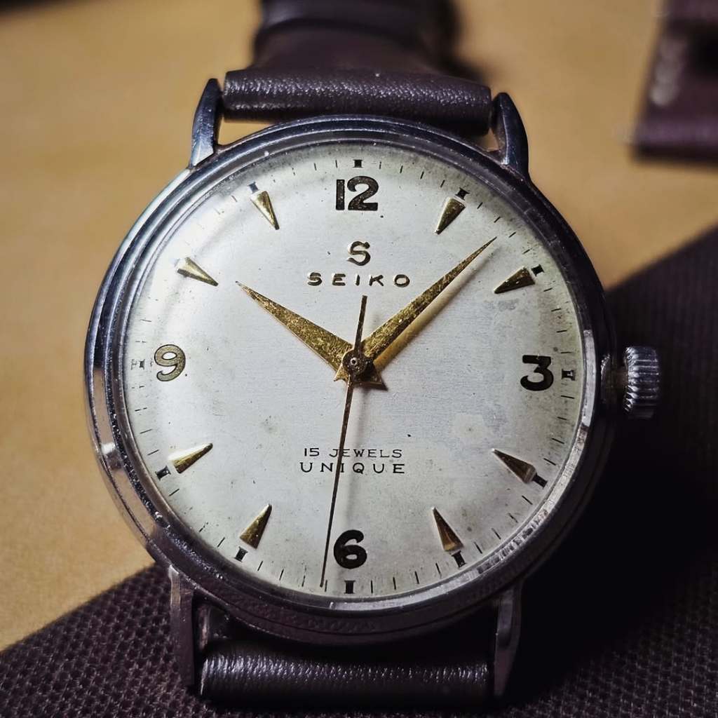 Vintage 1950s Seiko Unique Explorer Dial Manual Wind