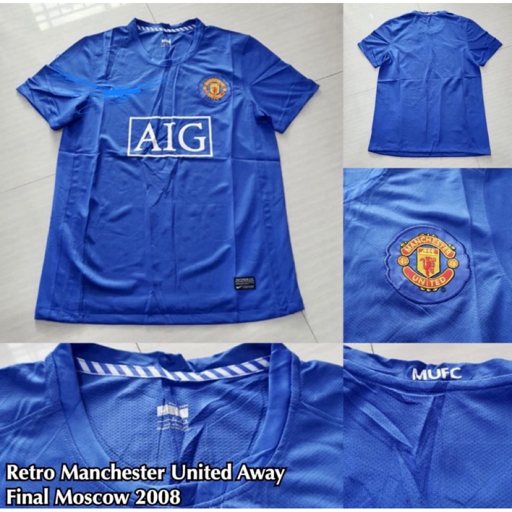 Jersey Kaos Baju Sepak Bola MU Man Mancester Manchester united Utd Home Away 3rd Third Retro Klasik 