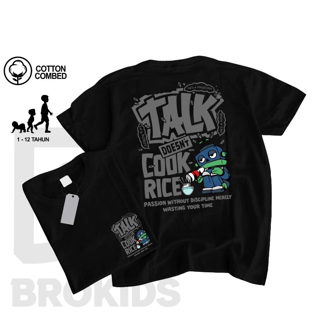 BajuImutAnak - Baju Kaos Distro Anak Laki Laki Perempuan Kaos Anak Cotton Combed 30s 2-12Thn - Talk 
