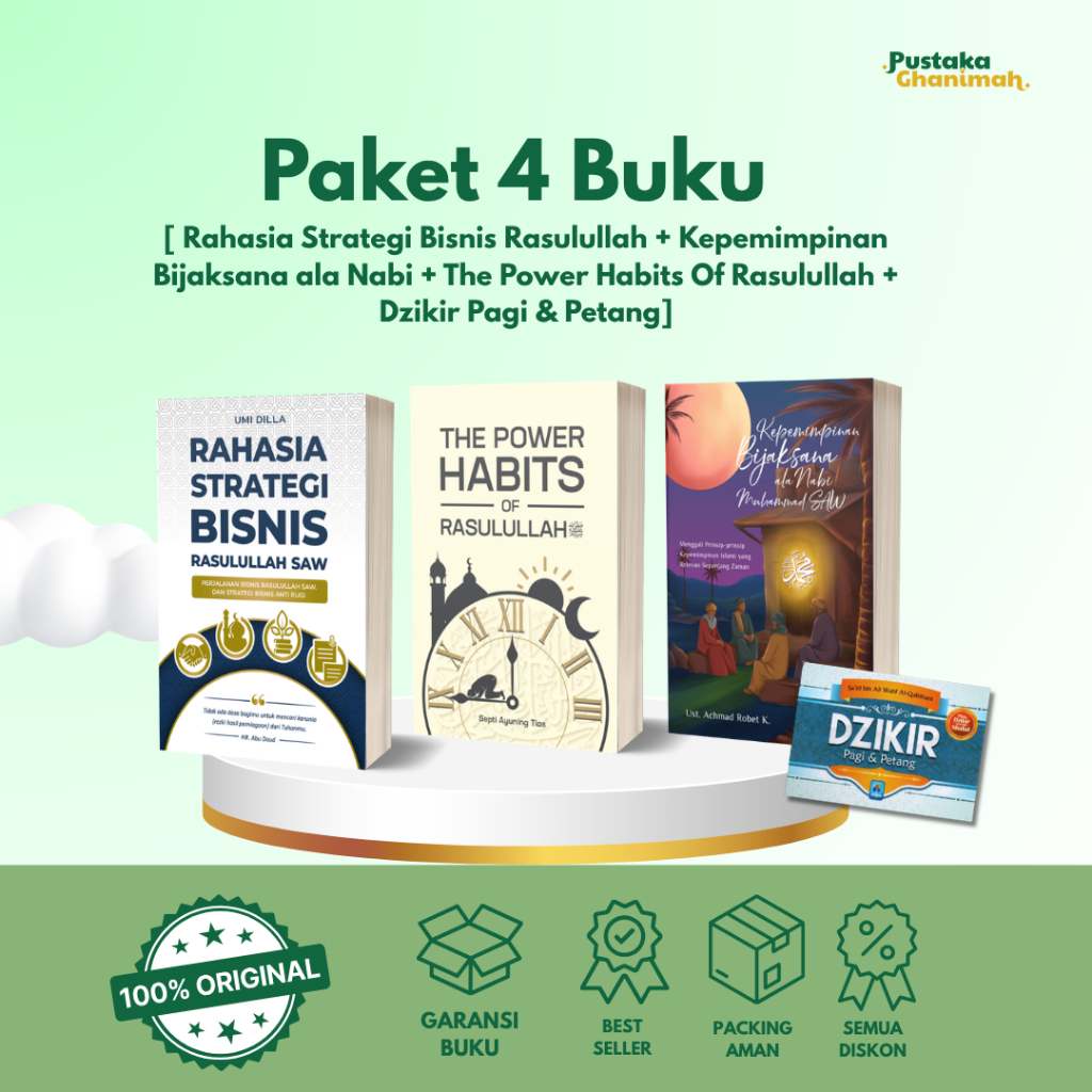 Paket Teladan Hidup & Bisnis Rasulullah [4 Buku] - [Kepemimpinan Bijaksana Ala Nabi Muhammad I The P