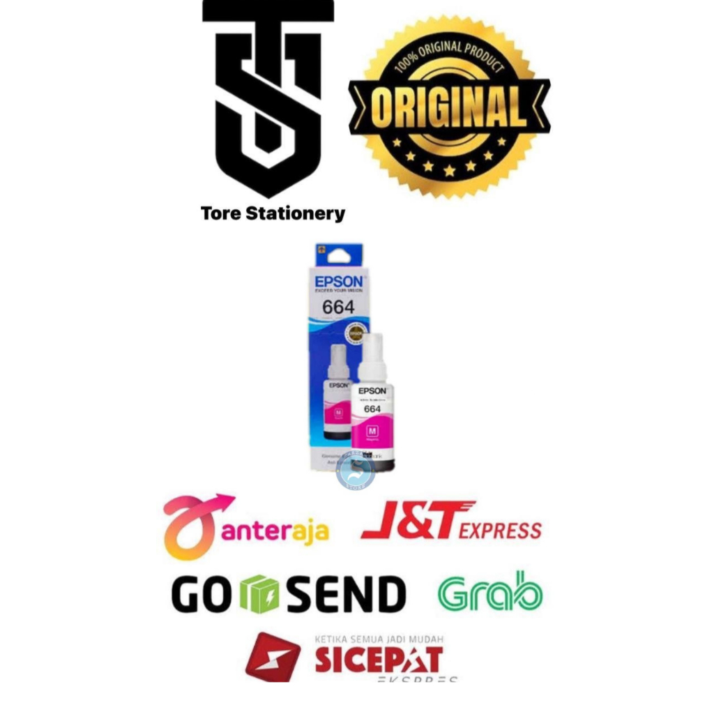 Tinta Epson 664 MAGENTA Printer L360 L220 L350 L120 L121 Original