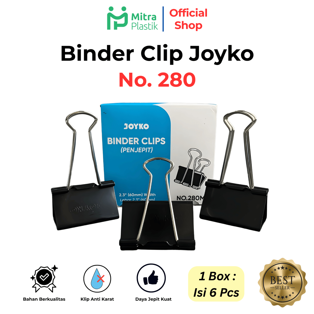 Binder Clips Joyko Binder Clips No 280 Penjepit Kertas Besar Paper Clip Besar Paper Clip Hitam