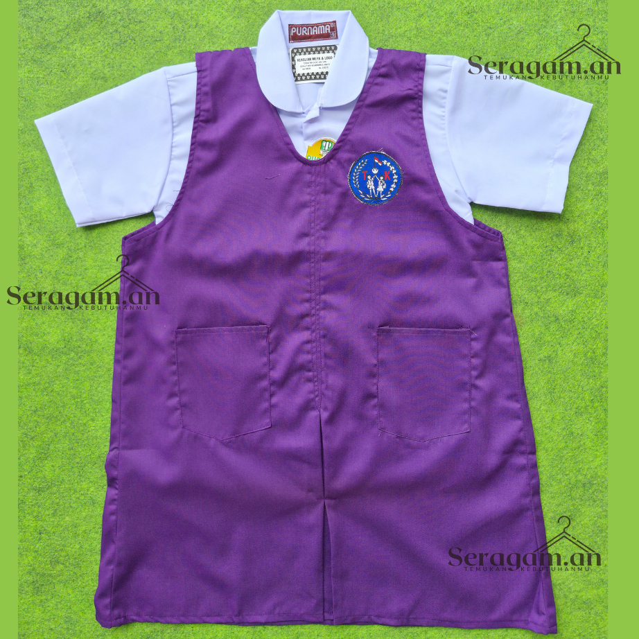 [SET TERMURAH SERAGAM TK DI SHOPEE] SERAGAM TK SERAGAM PAUD NASIONAL UNGU LENGAN PENDEK PEREMPUAN