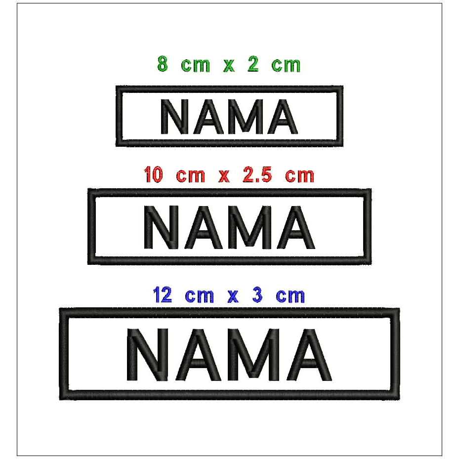 Custom Bordir Nama / Name Tag