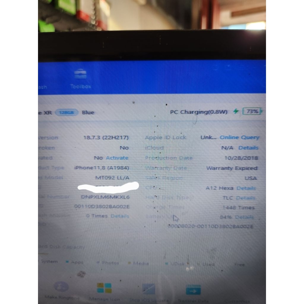 Iphone XR 128gb Lock icloud
