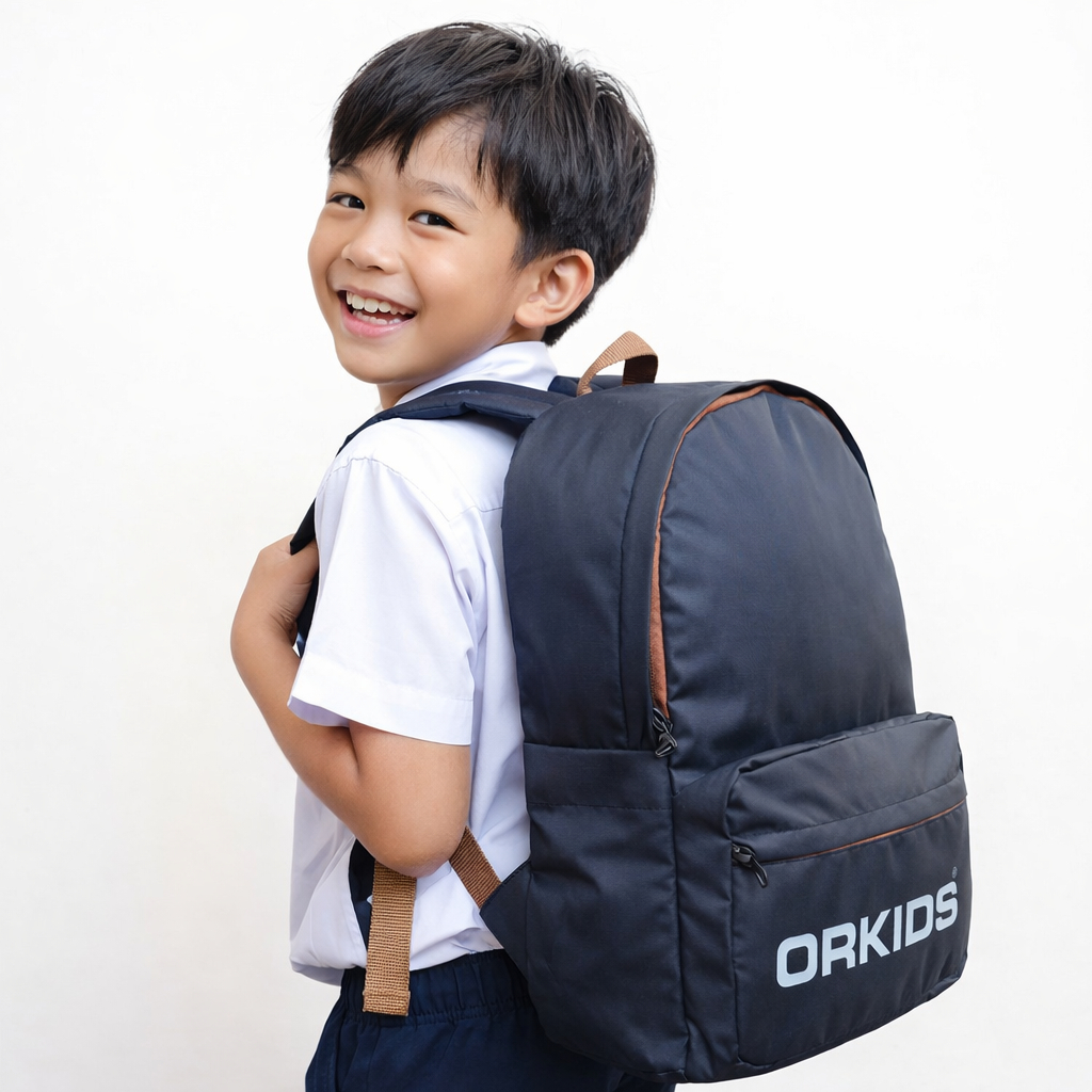 Tas Sekolah  anak  SD SMP Ransel  Bagpack  Ork689 Bp Normad Black