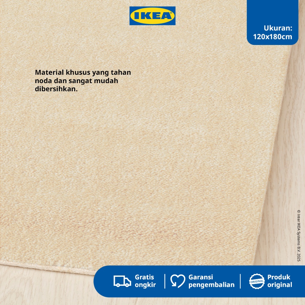 IKEA BUSSFIL Karpet Bulu Tipis 120x180cm