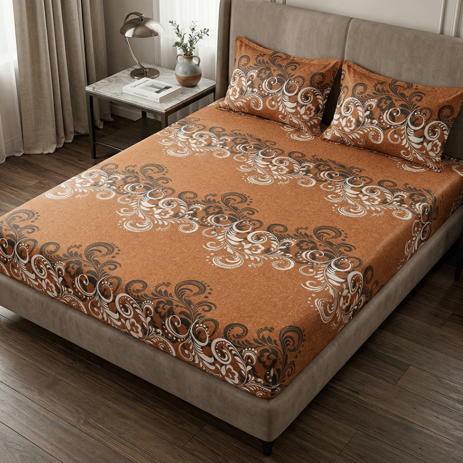 Sprei motif batik bahan katun taiwan ukuran 180x200x30