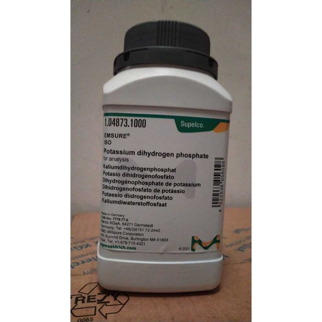 POTASSIUM DIHYDROGEN PHOSPHATE / KALIUM DIHIDROGEN FOSFAT PRO ANALIS / KH2PO4 MERCK 104873 - 1KG ORI