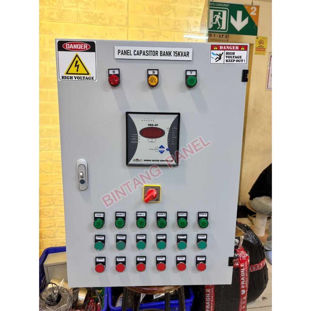PANEL CAPASITOR BANK 15kvar 6step KAPASITOR BANK 15 kvar 6 step