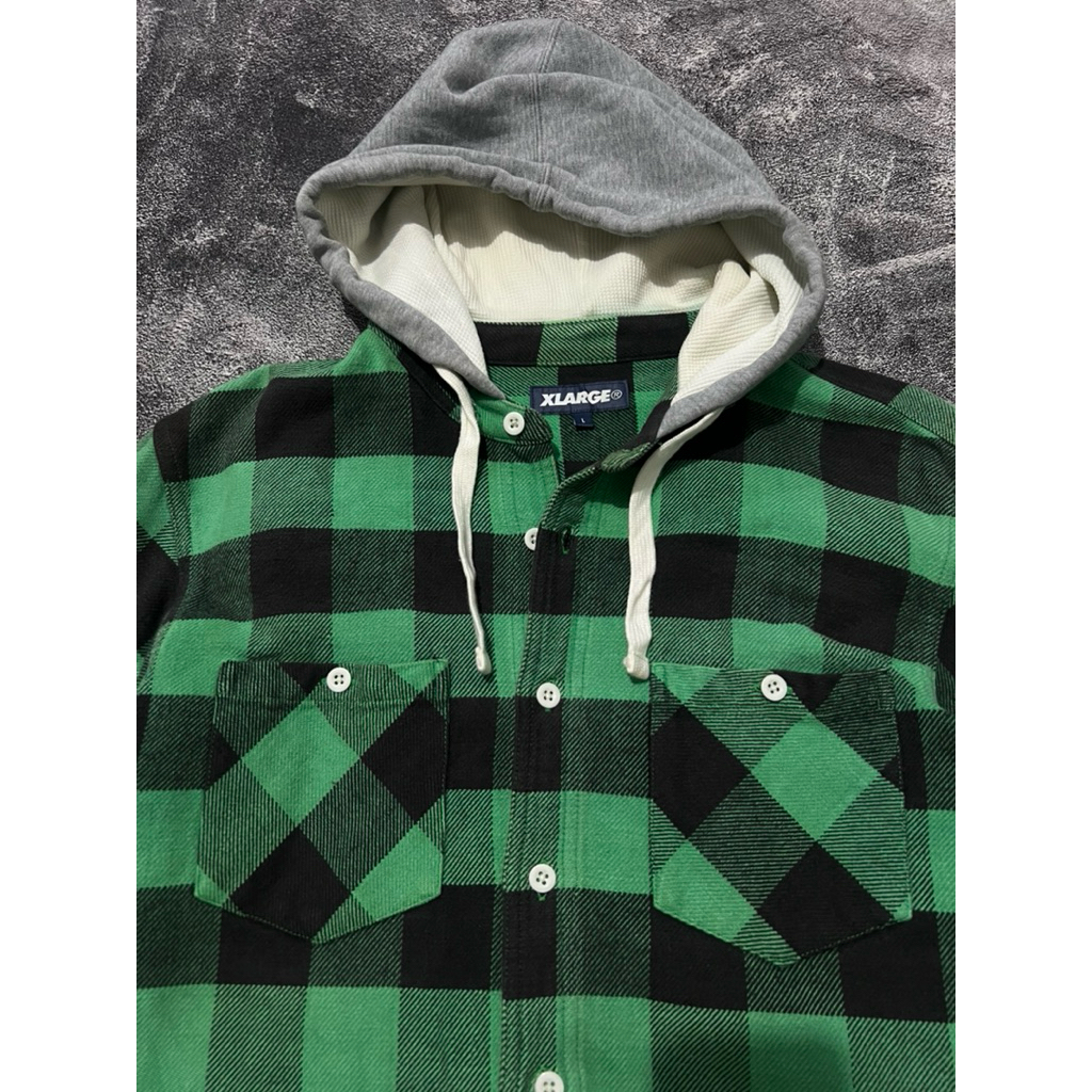 XLarge Hooded Flannel Shirt