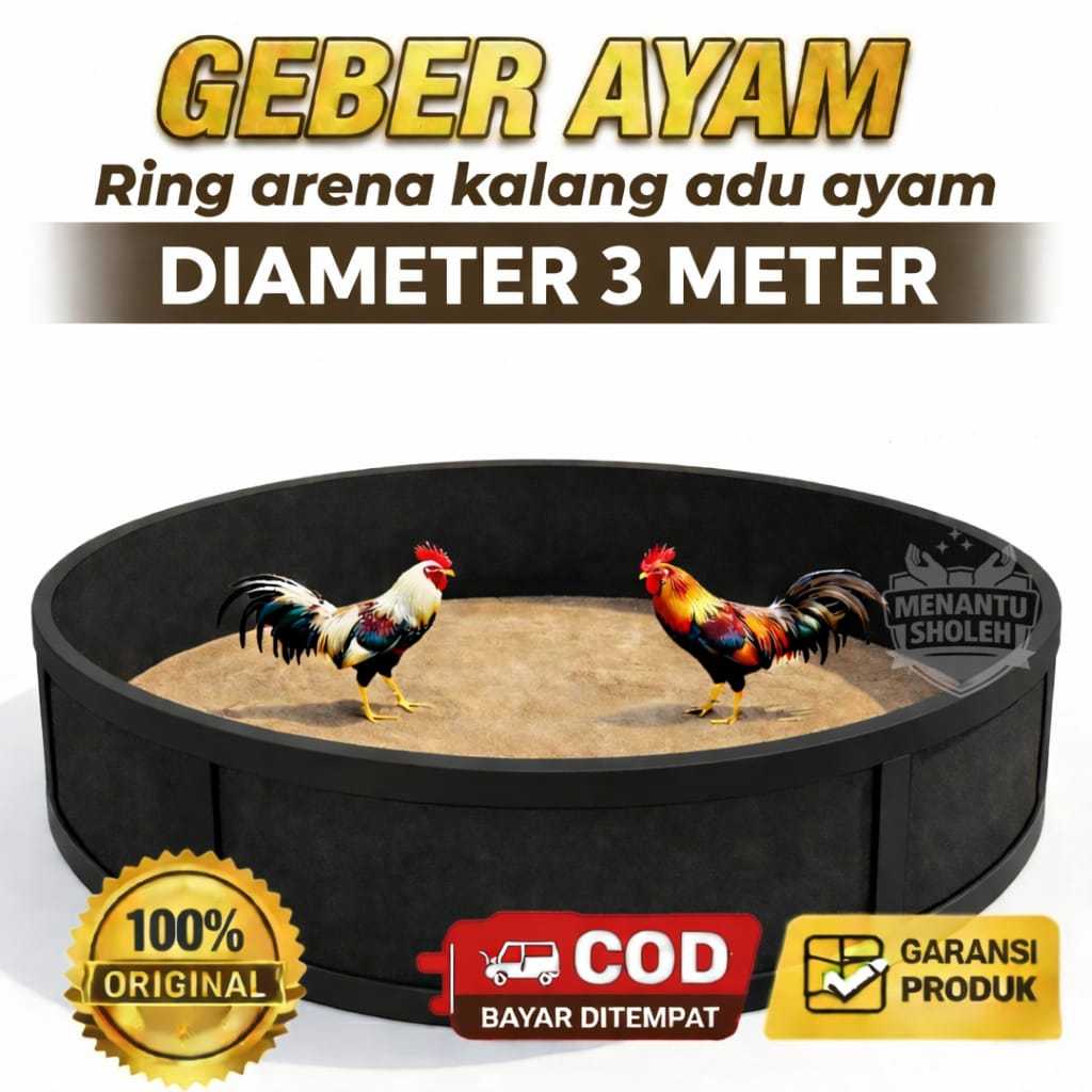 Geber ayam diameter lingkaran 3 meter tebal 20 mm ring aduan arena adu ayam kalang adu ayam cocok un