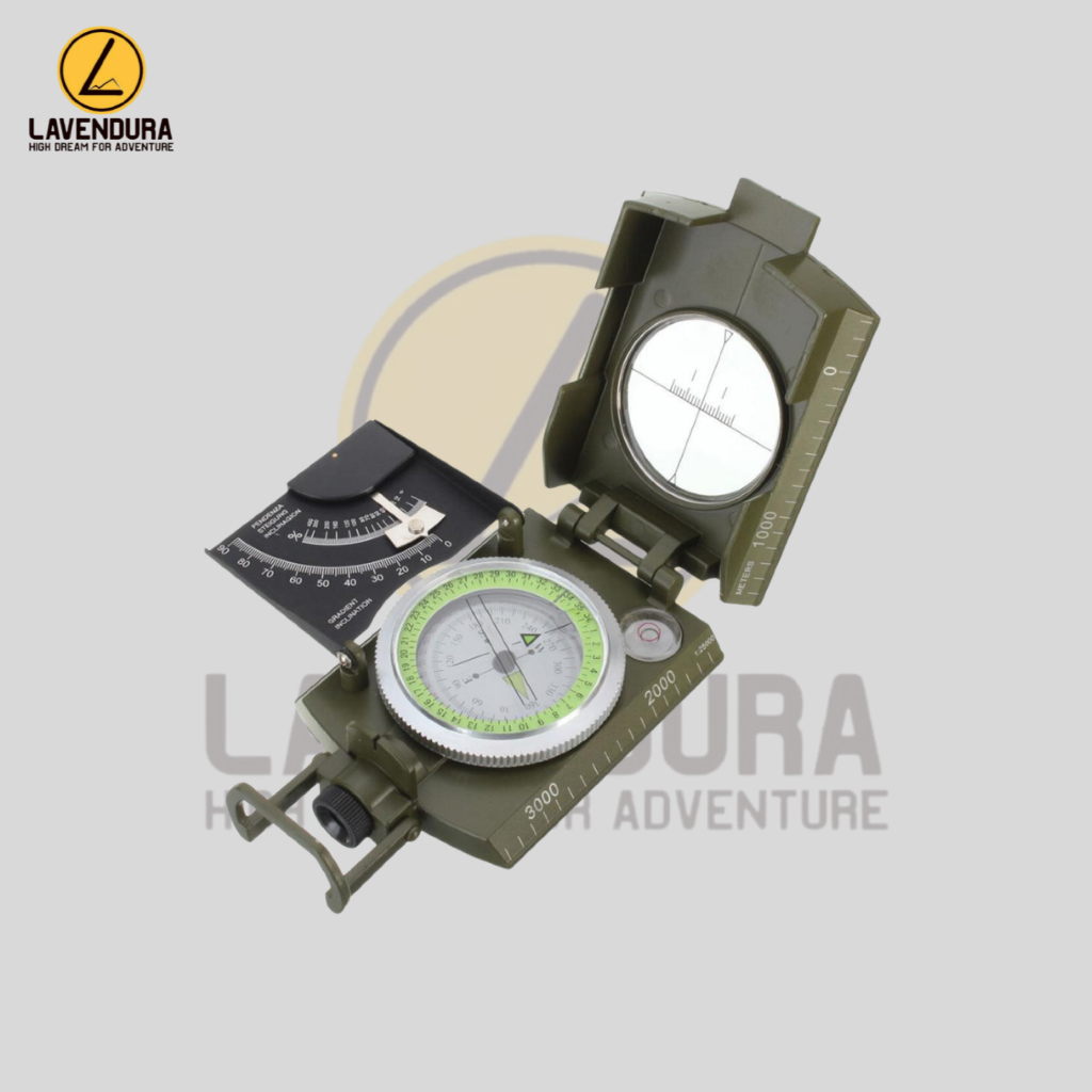 Kompas Militer Hiking Clinometer Steel Military Compass Green Kompas TNI Kompas Jatah Pengganti hiki