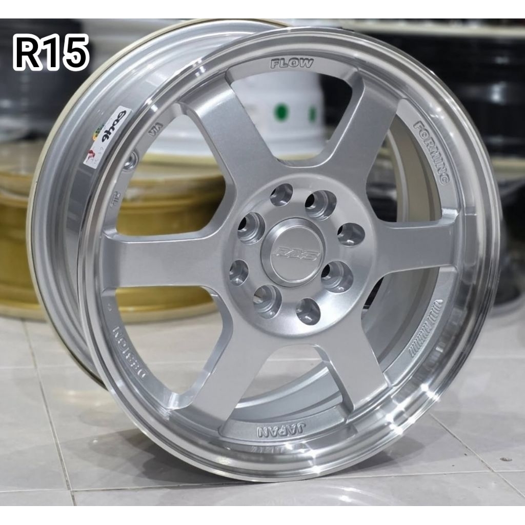 Velg Rays TE37 R15 Silver 4x100 / 114