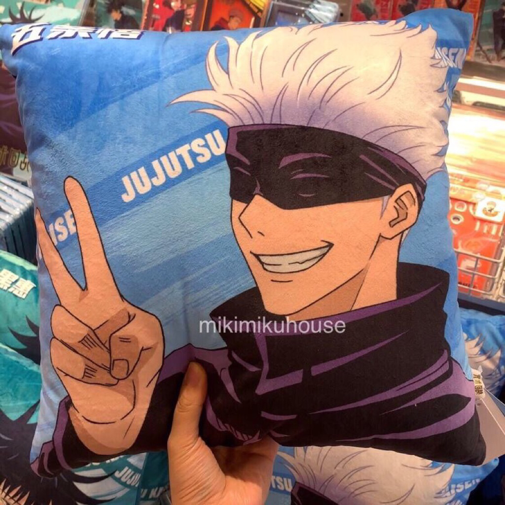 MINISO x JUJUTSU KAISEN PILLOW GOJO BANTAL SATORU FUSHIGURO MEGUMI CUSHION KARAKTER BONEKA YUJI ITAD