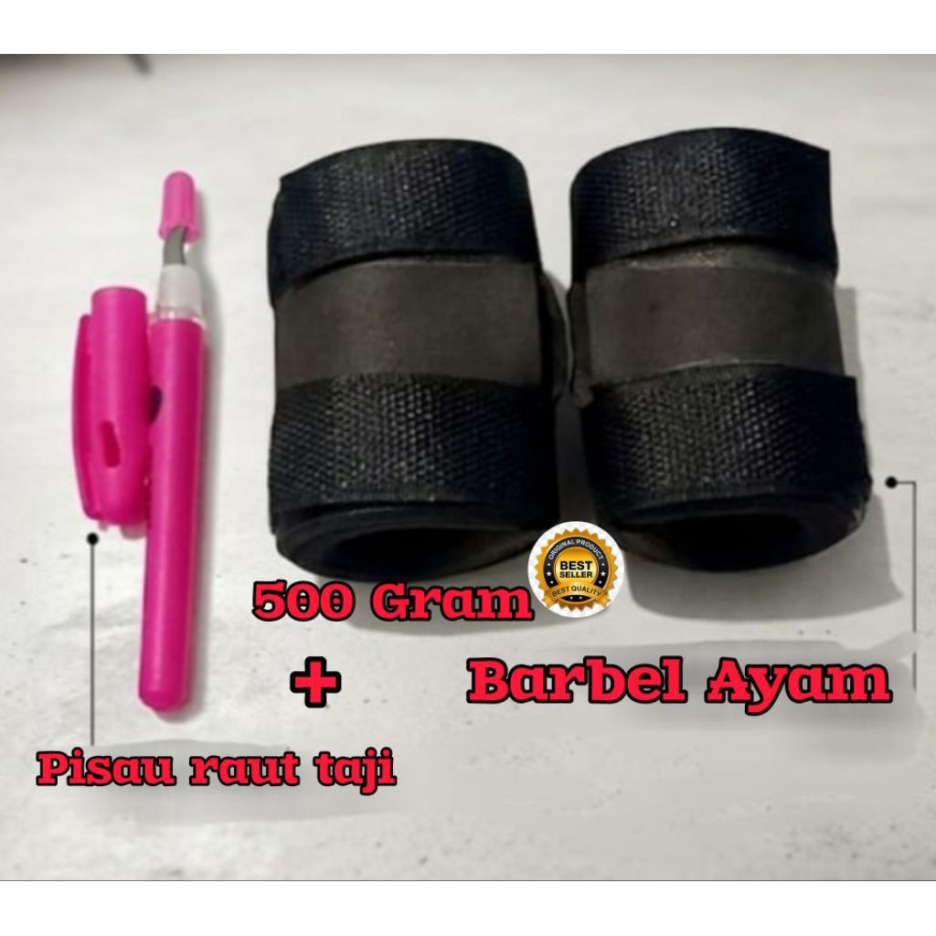Pisau Raut Taji/jalu +  500 Gr Barbel Ayam Bangkok Ayam Petarung