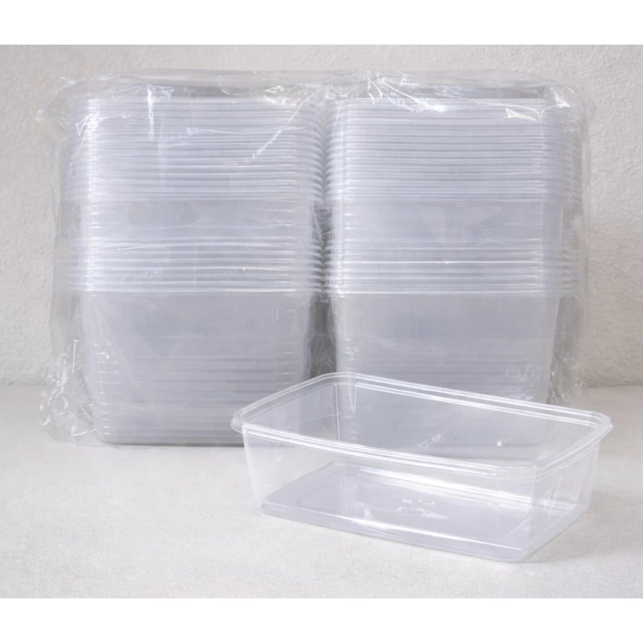 Thinwall Kotak Makan Plastik 500 ML isi 25 Pcs Merk DM Kotak Makan Plastik Thinwall merk DM 500 ML i