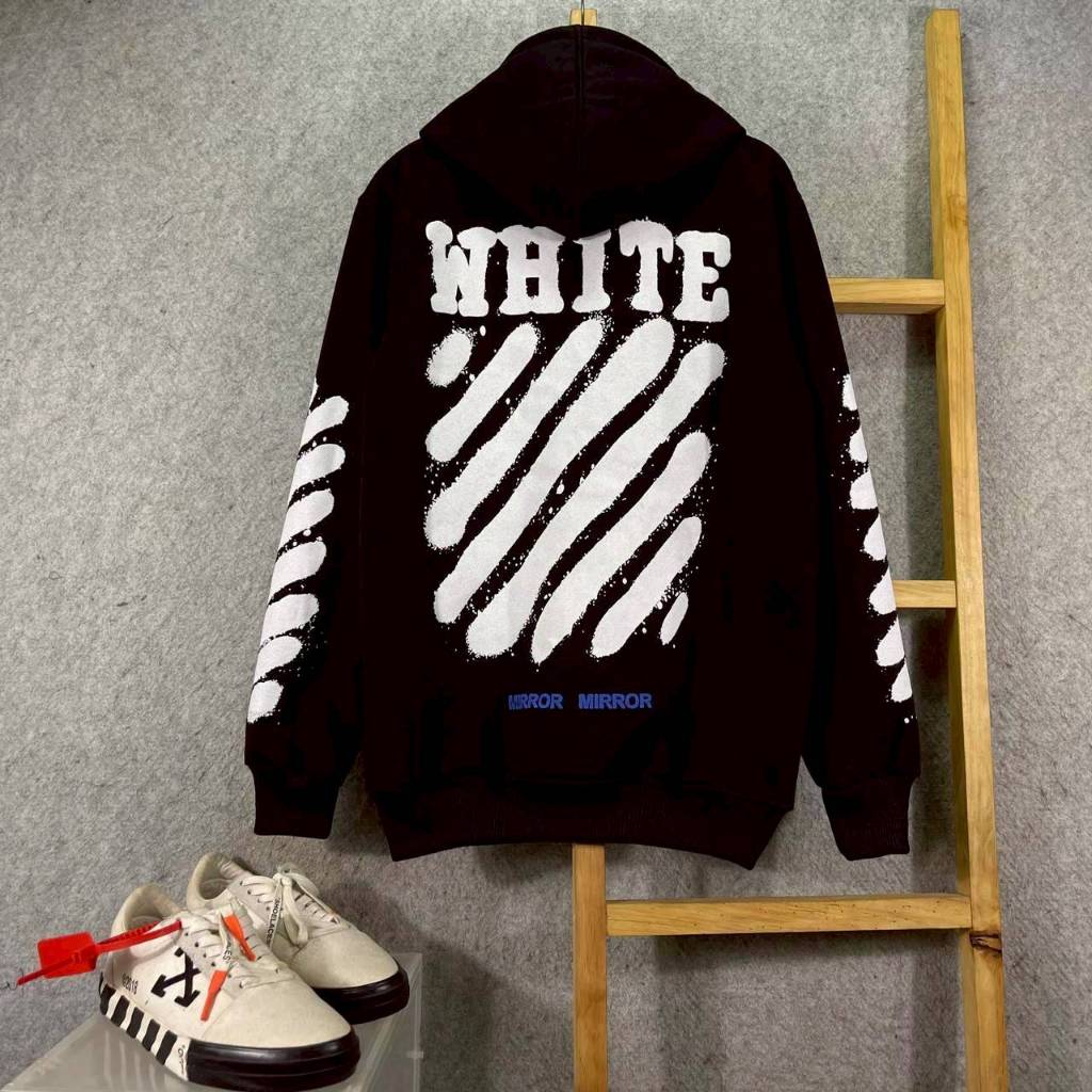 HOODIE SWEATER OFF-WHITE VIRGIL ABLOH DIAGONAL SPRAY BLACK