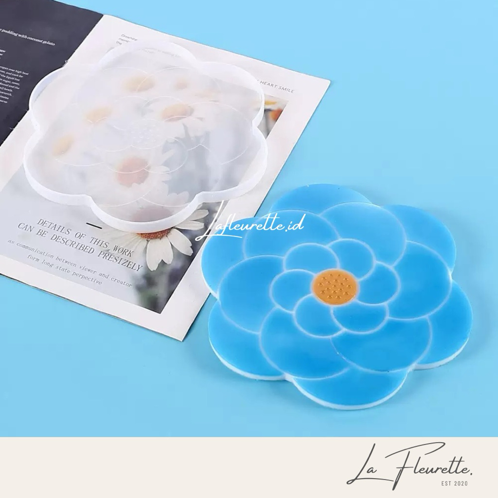 cetakan silicone bunga / cetakan silikon teratai / cetakan silikon nampan / cetakan resin bulat / ce