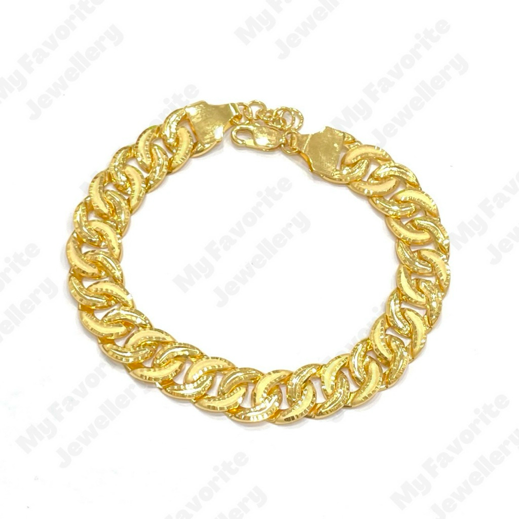 Gelang Fashion Sisik Naga Rantai EMAS ASLI Kadar 700 16K