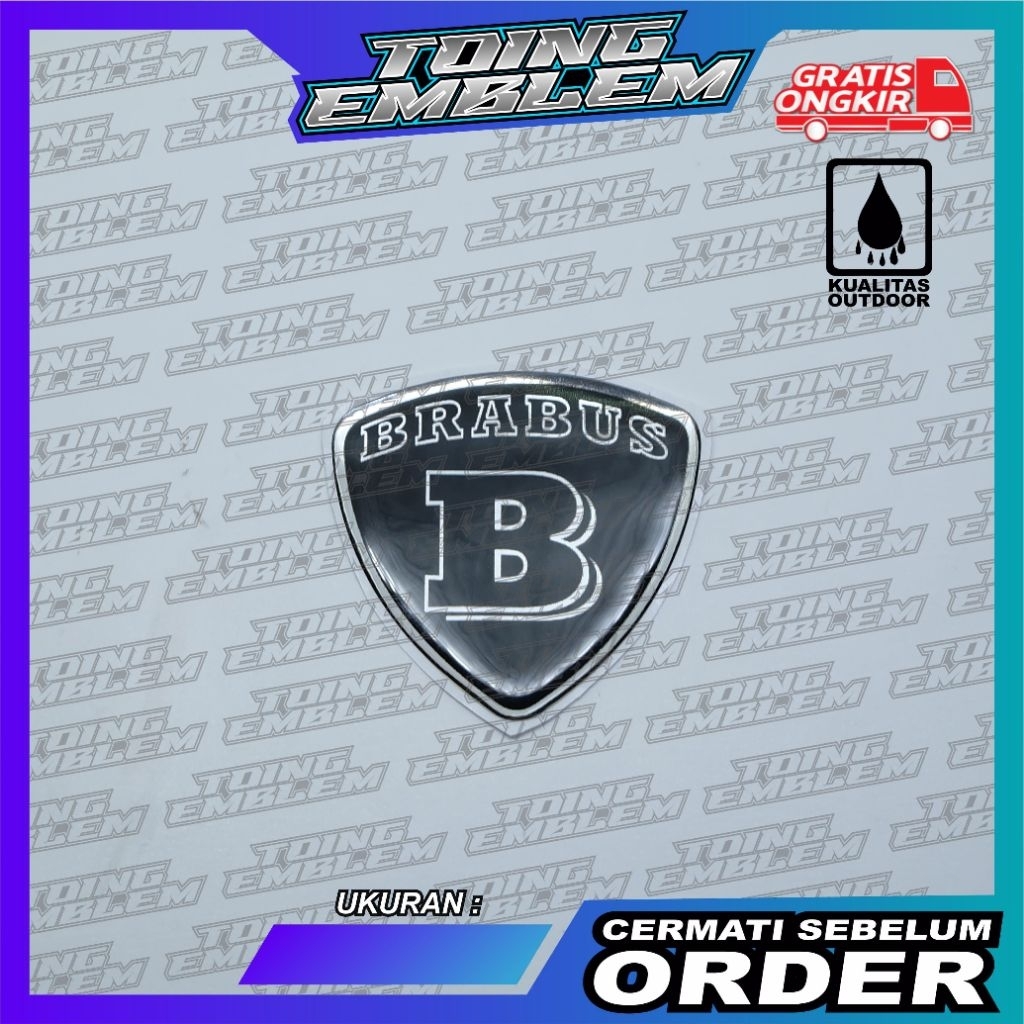 emblem brabus / emblem timbul brabus / stiker 3d brabus / stiker emblem brabus / sticker brabus