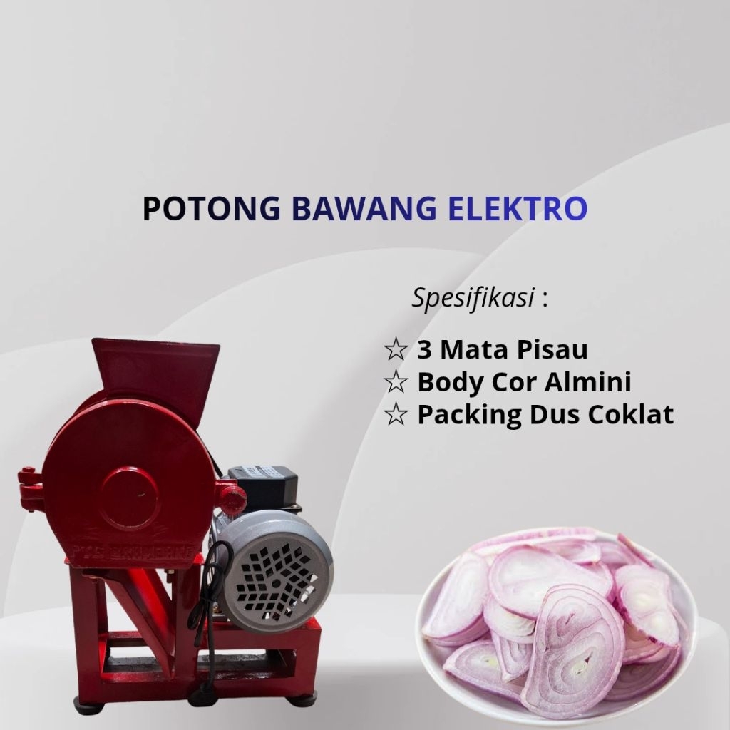 Mesin Pemotong Pengiris Bawang Elektrik