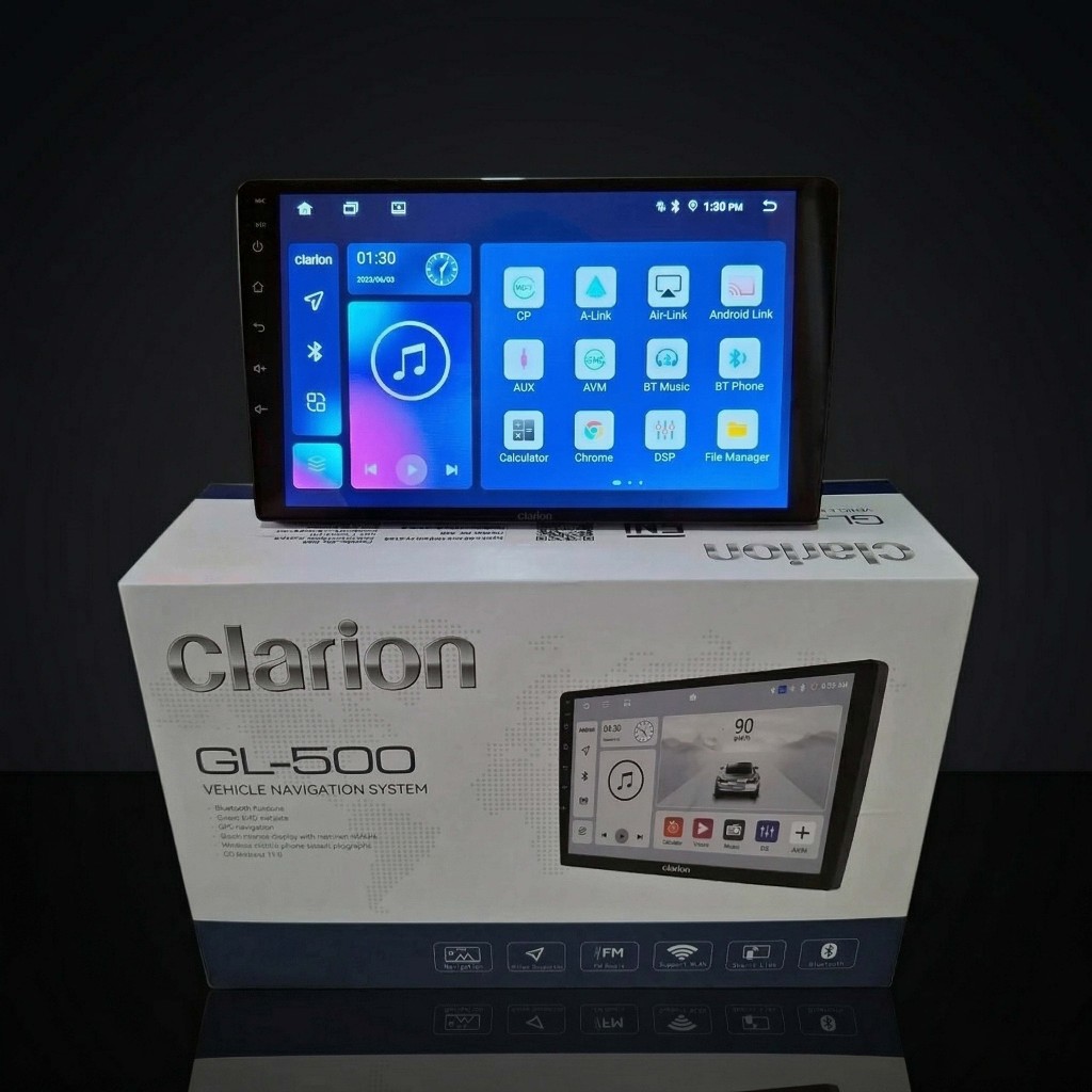 Headunit Android Clarion GL-500 9 Inch RAM 4GB ROM 64GB Wireless CarPlay Android Auto Support 360 Ca