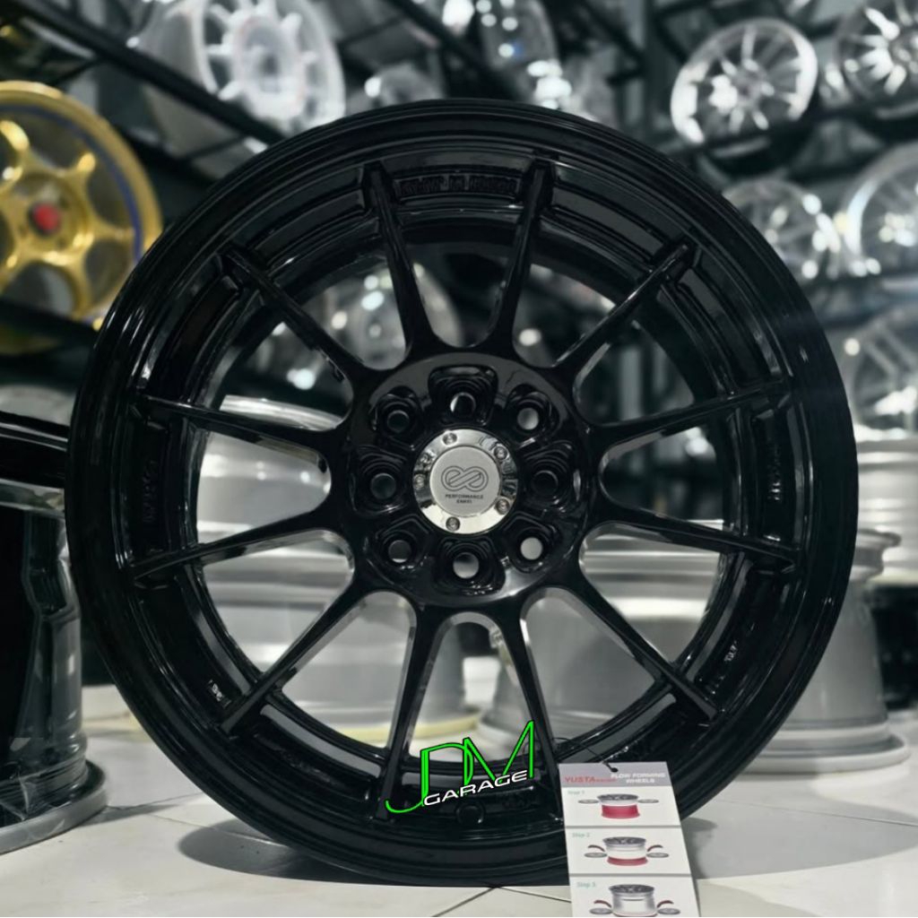 velg mobil ring 16 ENKEI SPIDER BLACK GLOSSY velg racing r16 avanza Xenia velg mobil ring 16 velg Wu