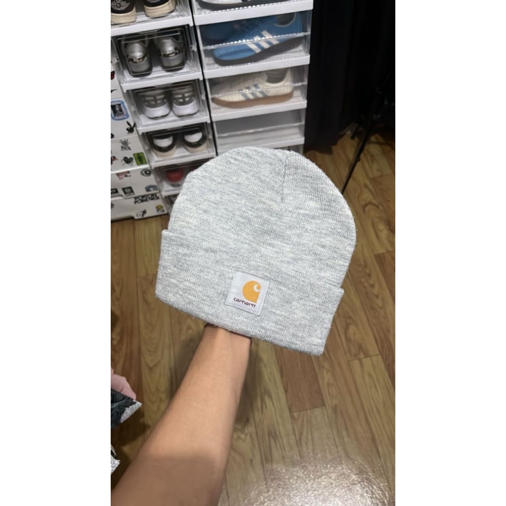beanie hat carhartt grey second