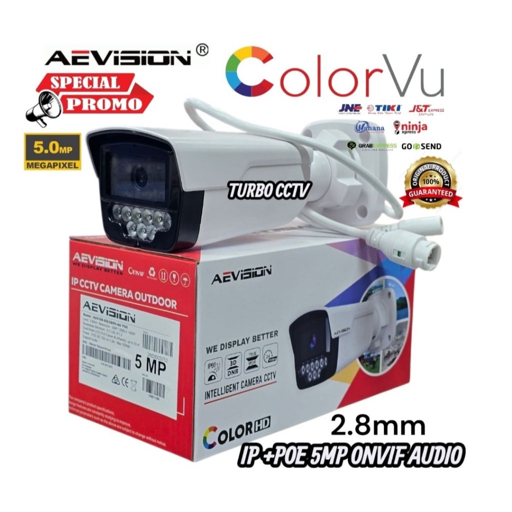 Ip Cam CCTV Outdoor 4MP Onvif ColorVu