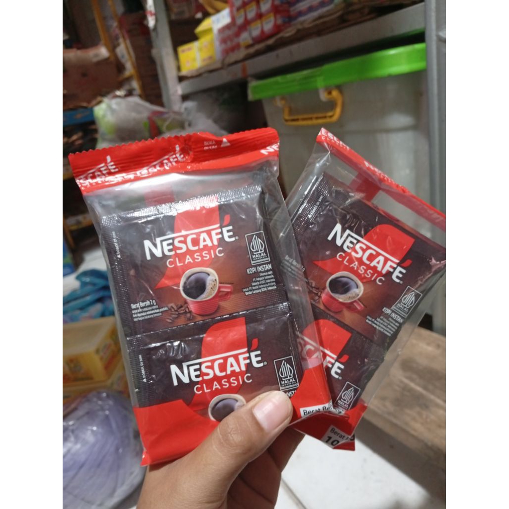 NESCAFE CLASIC KOPI INSTAN TANPA GULA KEMASAN SACHET