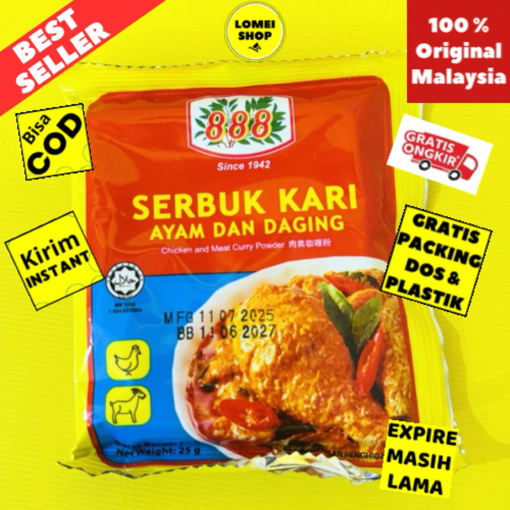 SERBUK KARI MALAYSIA SASET / BUBUK KARI / BUMBU KARI MALAYSIA