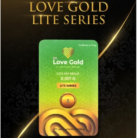 Lovegold LITE SERIES 0,001gram Love gold baby gold babygold emas mini logam mulia perhiasan souvenir