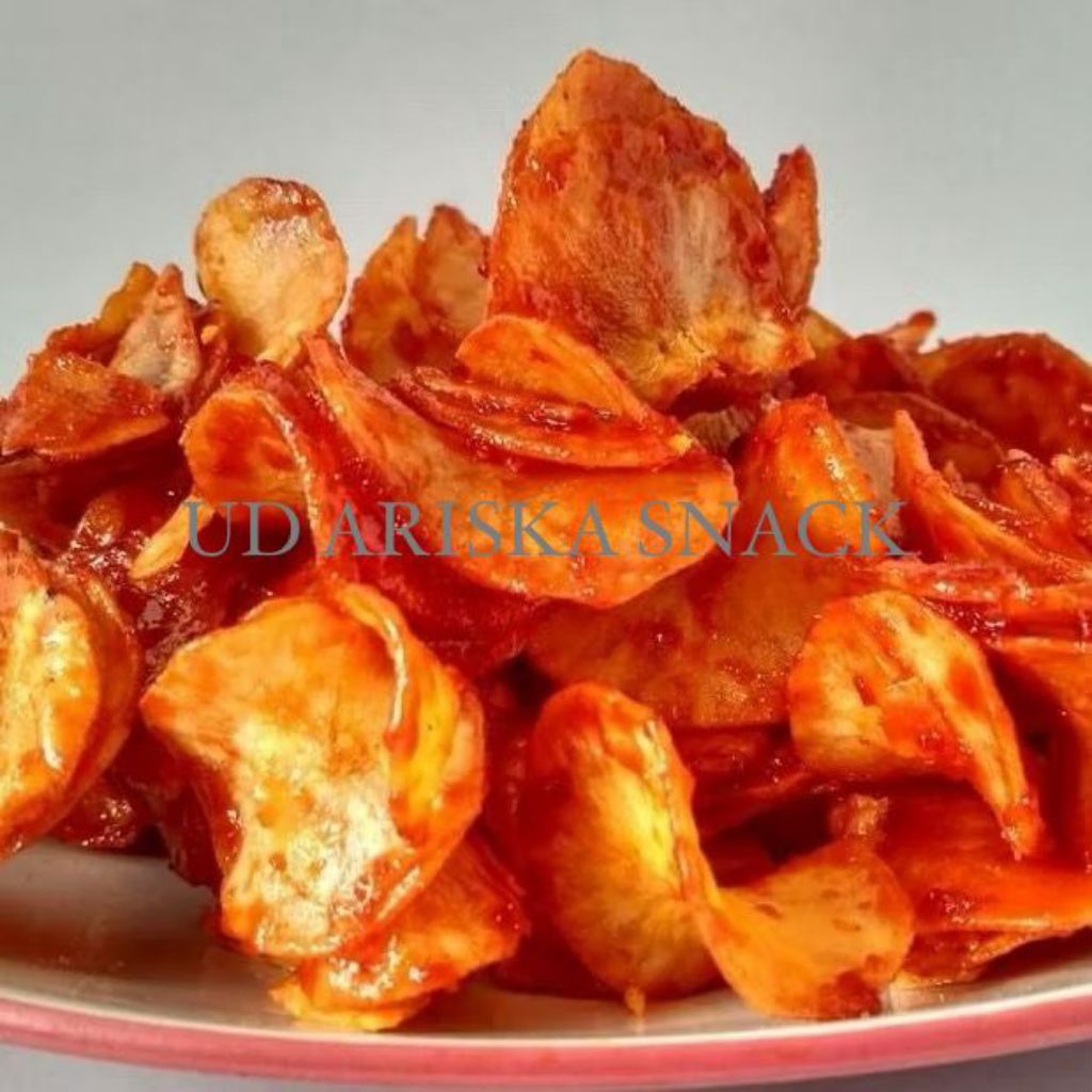Keripik Singkong Pedas Manis 1kg Kripik Singkong Lengket