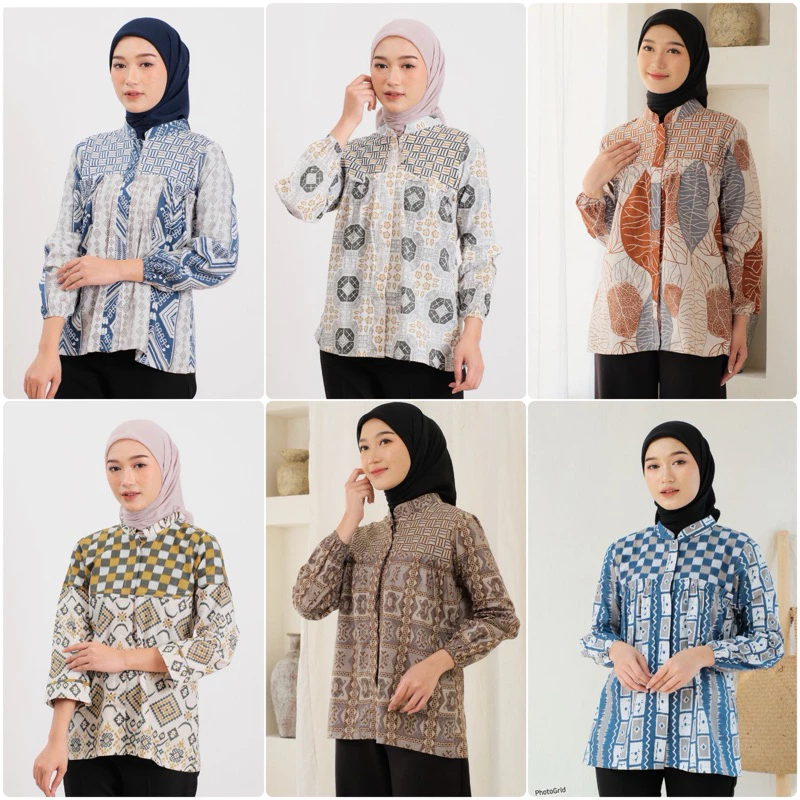 BATIK DARA batik wanita modern terbaru kerja lengan panjang pendek kantor