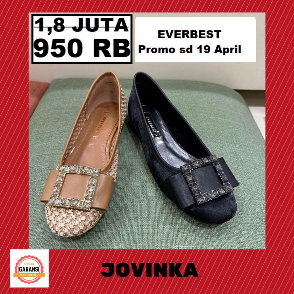 Sepatu flat wanita Everbest seri JOVINKA SALE 100% ORIGINAL