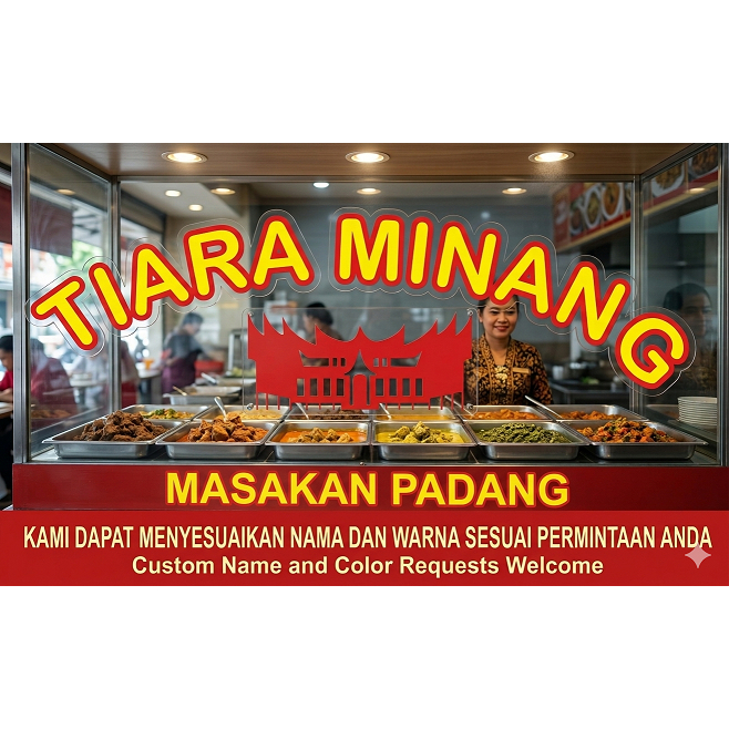 STIKER ETALASE KACA NASI PADANG/ KACA NASI PADANG/STIKER WARUNG NASI/WARTEG