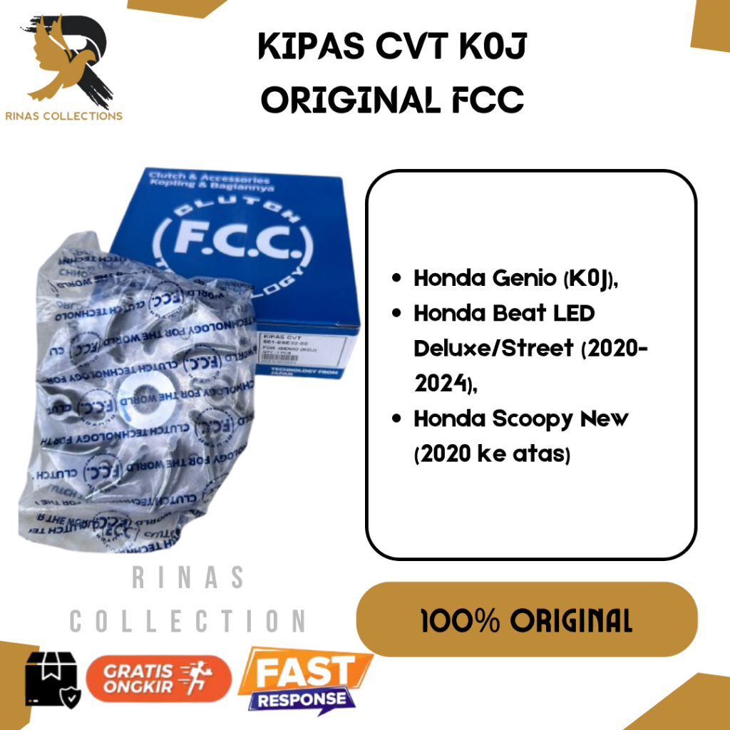 KIPAS RUMAH ROLLER KIPAS CVT K0J FCC ORIGINAL Honda BeAT LED (K1A) tahun 2020–sekarang. Honda BeAT S