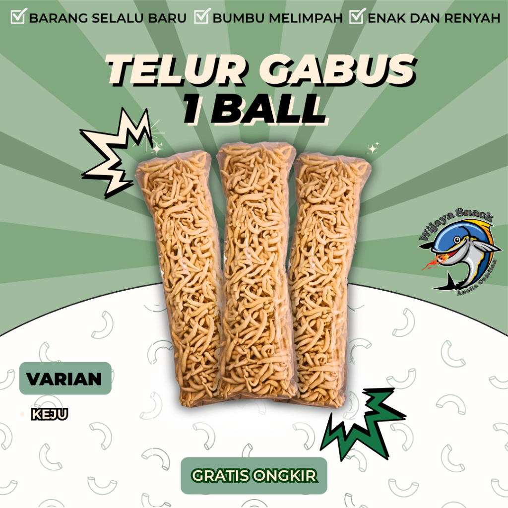 (1 BALL) TELUR GABUS atau cendol 1 ball cemilan murah