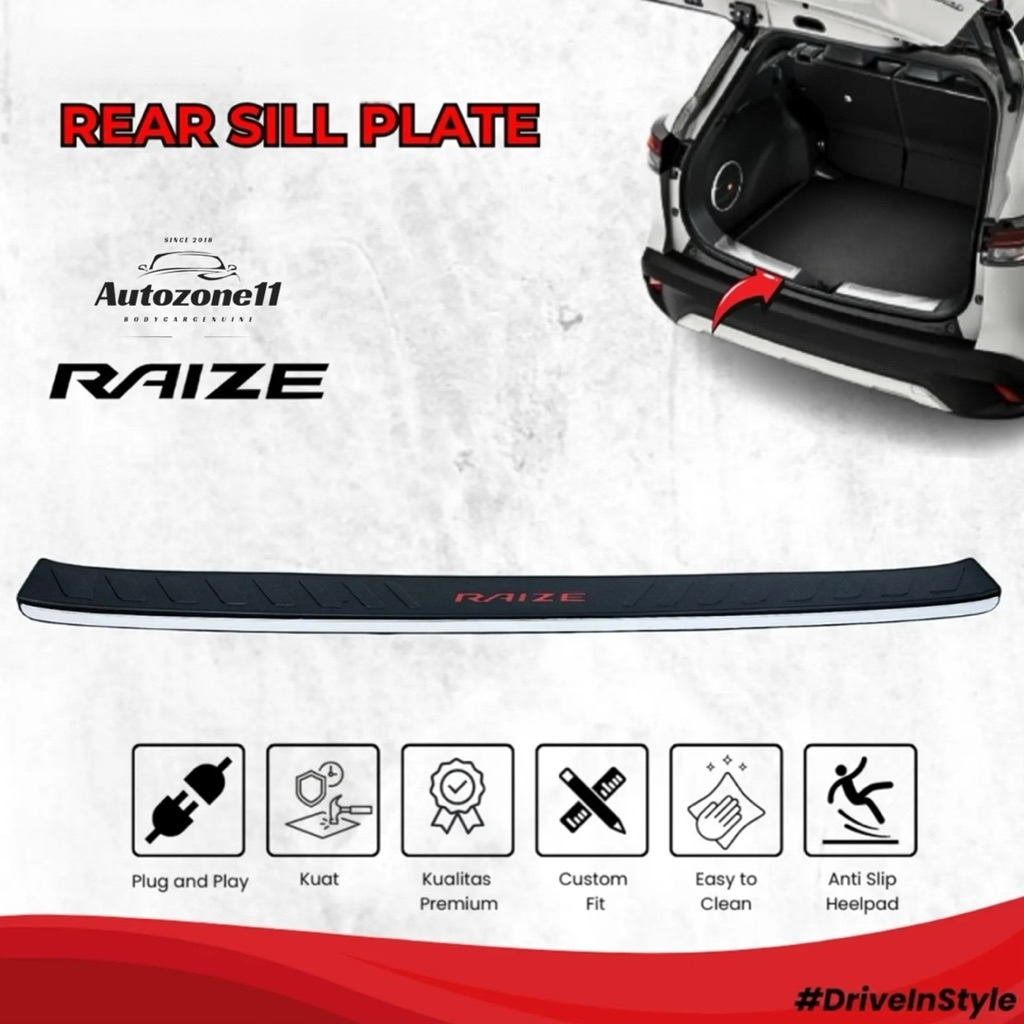 Rear Sill Plate Toyota Raize / Sill Plate Bagasi