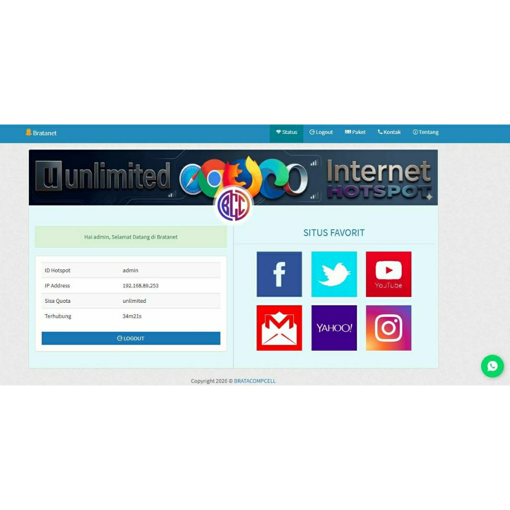 Login page hotspot premium