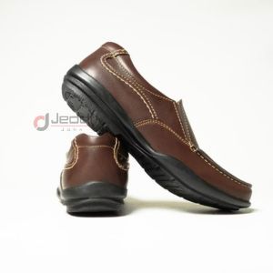 JEDDI [DALAS 701] Sepatu Pria Pantofel Kulit Asli Pansus Normal