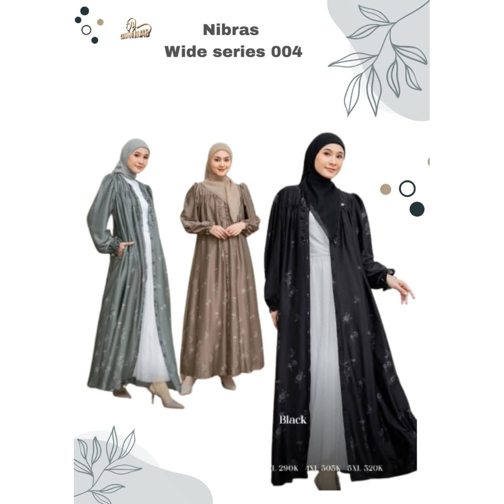 Nibras wide 004 / baju gamis nibras / gamis nibras terbaru / gamis dewasa / gamis pesta / gamis keki