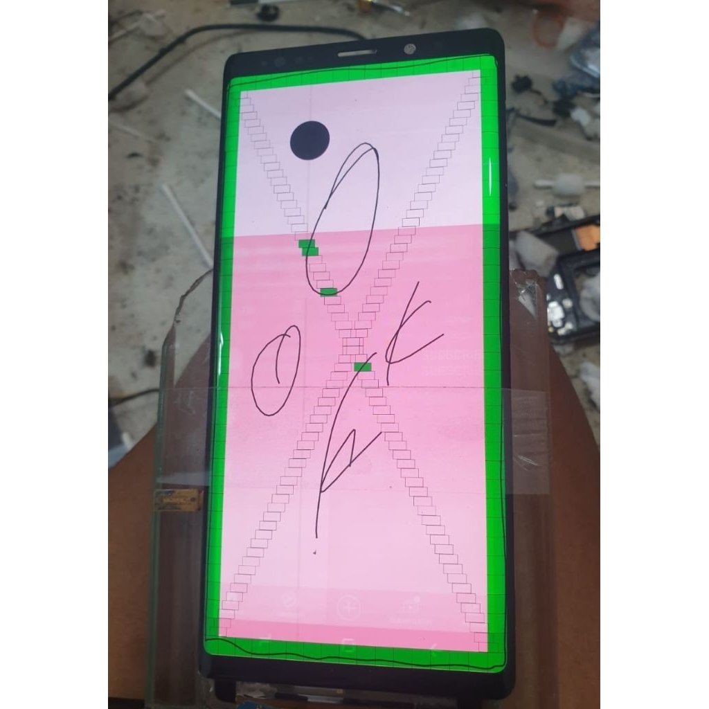 lcd samsung note 9 minus