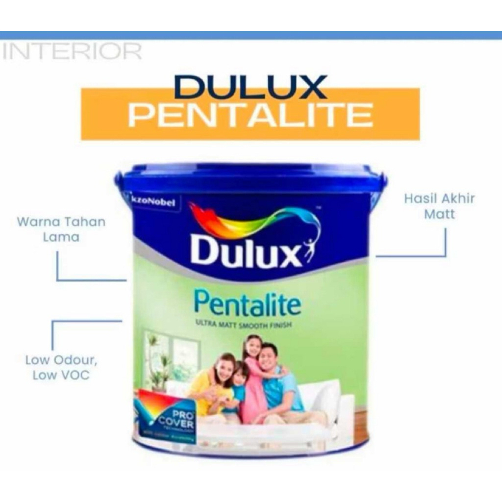 cat dulux pentalite morning dew ukuran 2,5 liter