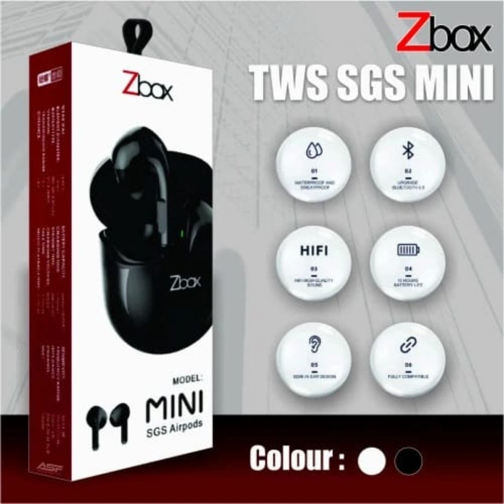 HEADSET BLUETOOTH TWS ZBOX SGS MINI