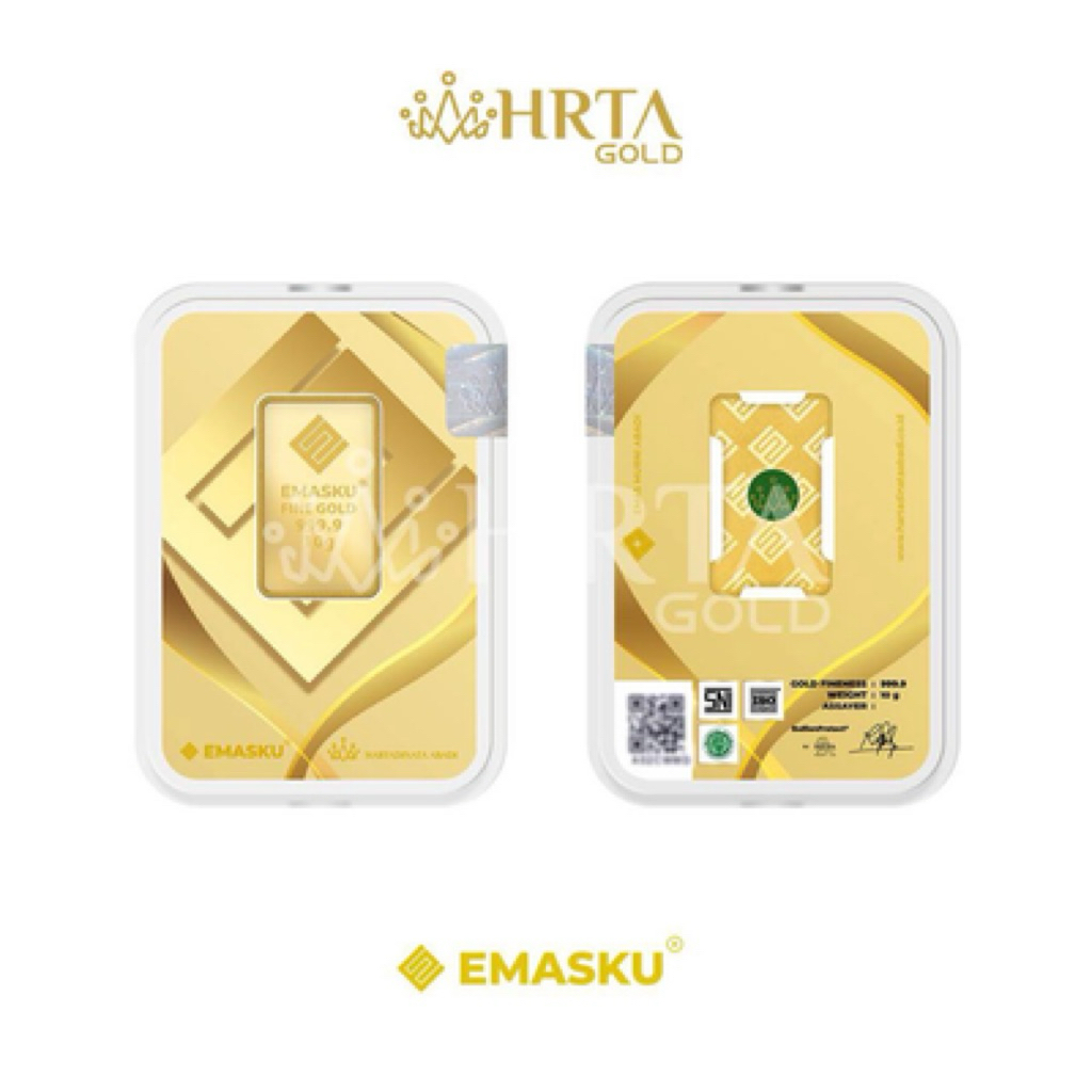 LM EMASKU HARTADINATA 10gr 10 gr 10gram 10 gram LOGAM MULIA 999.9 FINE GOLD ORIGINAL